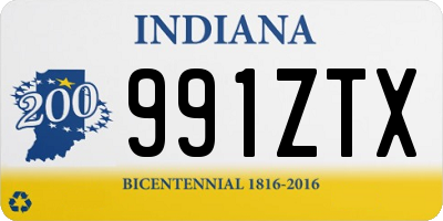 IN license plate 991ZTX