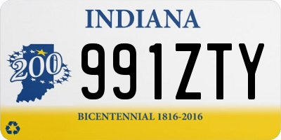 IN license plate 991ZTY