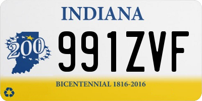 IN license plate 991ZVF