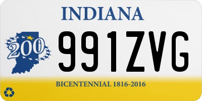 IN license plate 991ZVG