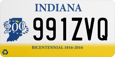 IN license plate 991ZVQ