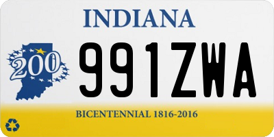 IN license plate 991ZWA