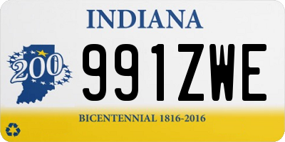 IN license plate 991ZWE