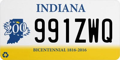 IN license plate 991ZWQ