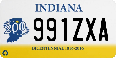 IN license plate 991ZXA