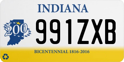 IN license plate 991ZXB