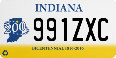 IN license plate 991ZXC