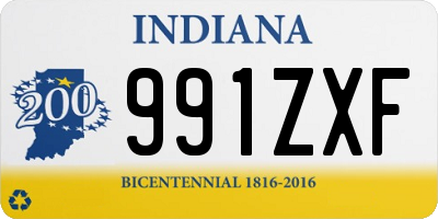 IN license plate 991ZXF