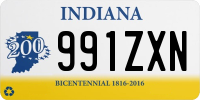 IN license plate 991ZXN