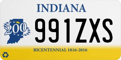 IN license plate 991ZXS