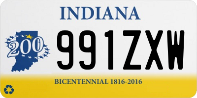 IN license plate 991ZXW