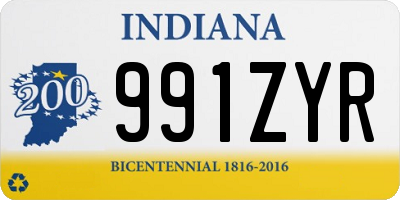 IN license plate 991ZYR