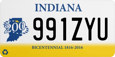 IN license plate 991ZYU