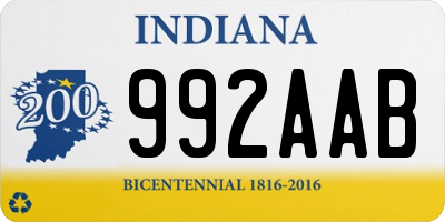 IN license plate 992AAB