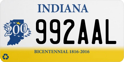 IN license plate 992AAL