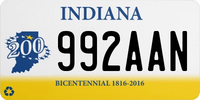 IN license plate 992AAN