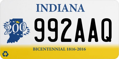 IN license plate 992AAQ