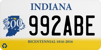 IN license plate 992ABE