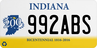 IN license plate 992ABS