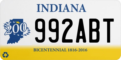 IN license plate 992ABT