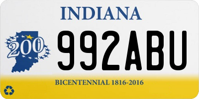 IN license plate 992ABU