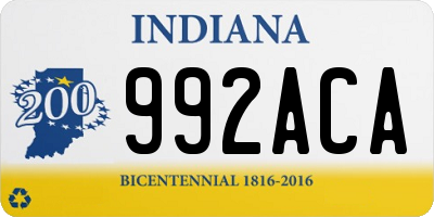 IN license plate 992ACA