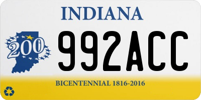 IN license plate 992ACC