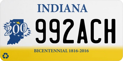 IN license plate 992ACH