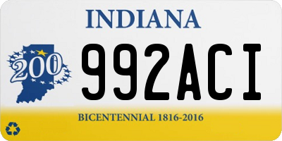 IN license plate 992ACI