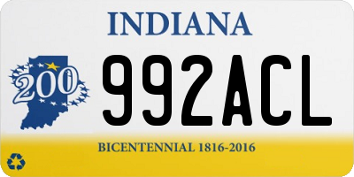 IN license plate 992ACL