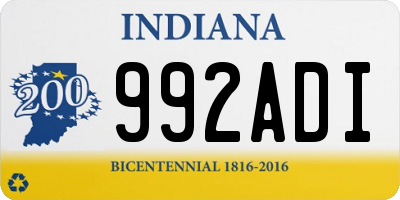 IN license plate 992ADI