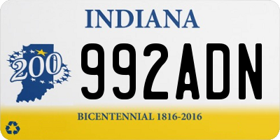 IN license plate 992ADN