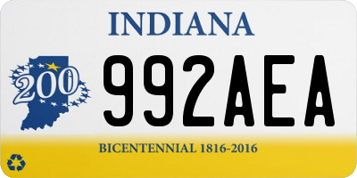 IN license plate 992AEA