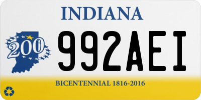 IN license plate 992AEI