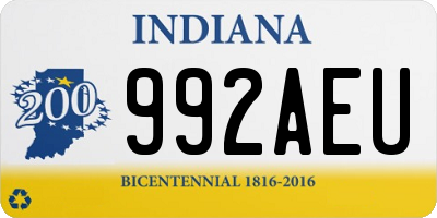 IN license plate 992AEU