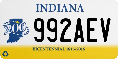 IN license plate 992AEV