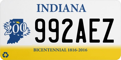 IN license plate 992AEZ