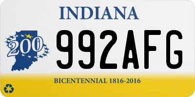 IN license plate 992AFG