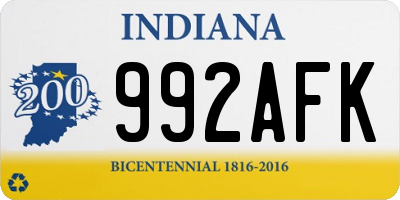 IN license plate 992AFK