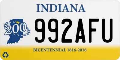 IN license plate 992AFU