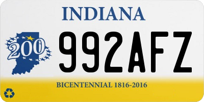 IN license plate 992AFZ