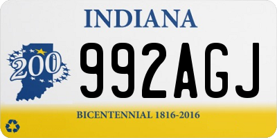 IN license plate 992AGJ