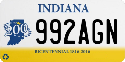 IN license plate 992AGN