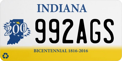 IN license plate 992AGS