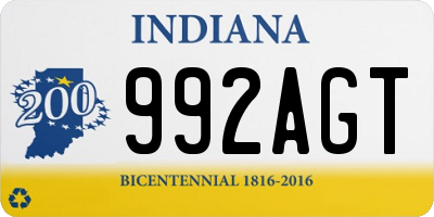 IN license plate 992AGT