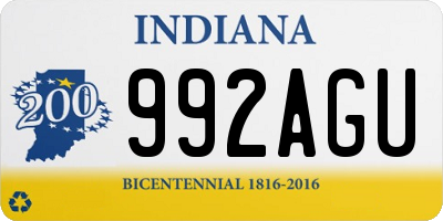 IN license plate 992AGU