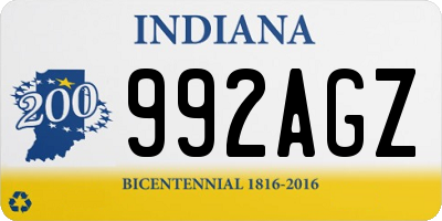 IN license plate 992AGZ