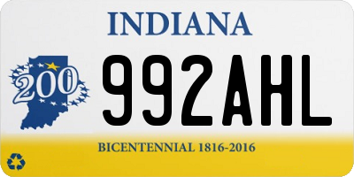 IN license plate 992AHL