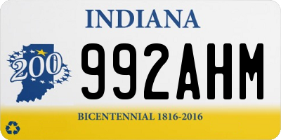 IN license plate 992AHM