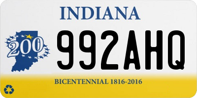 IN license plate 992AHQ